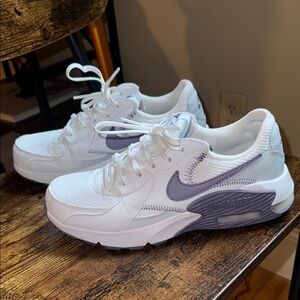 Nike Air Max White and Lavender Sneakers